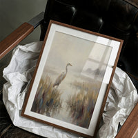 Egret in the Marsh Grass