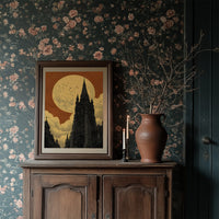 Cathedral Under a Copper Moon