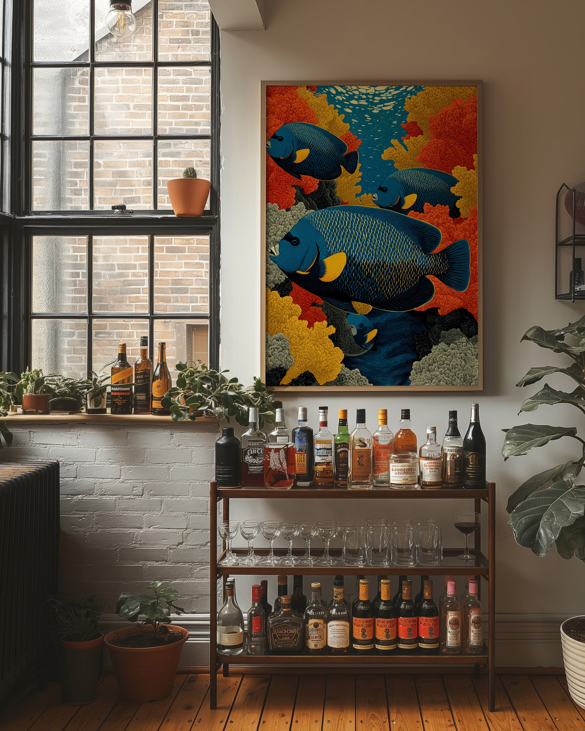 Angelfish Among the Coral