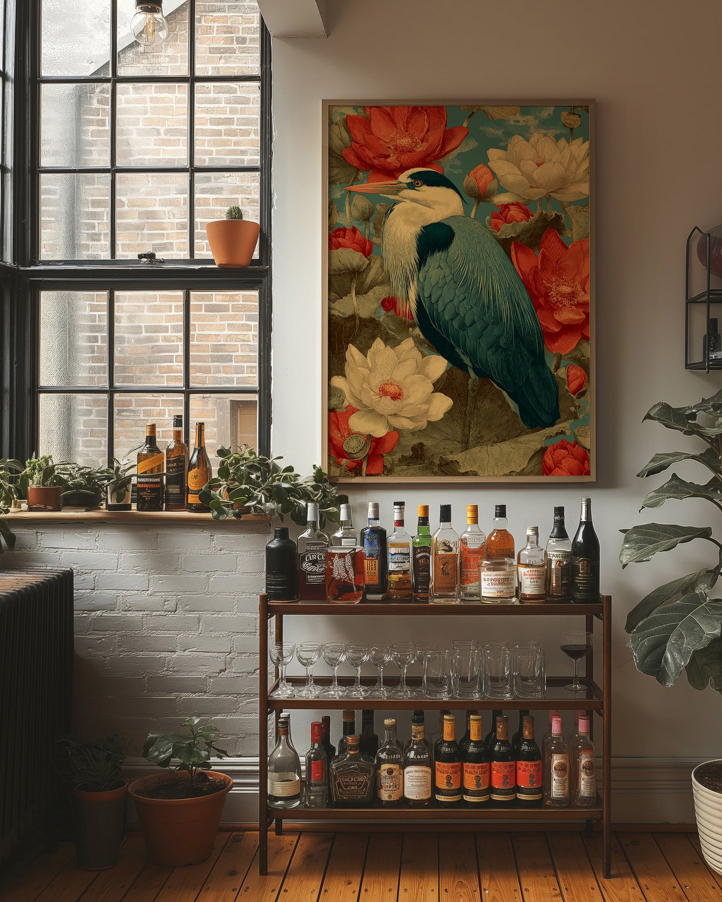 Heron Among the Lotus