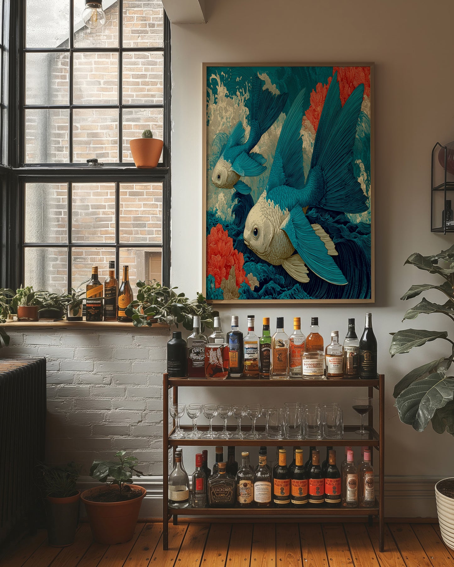 Koi in the Great Wave