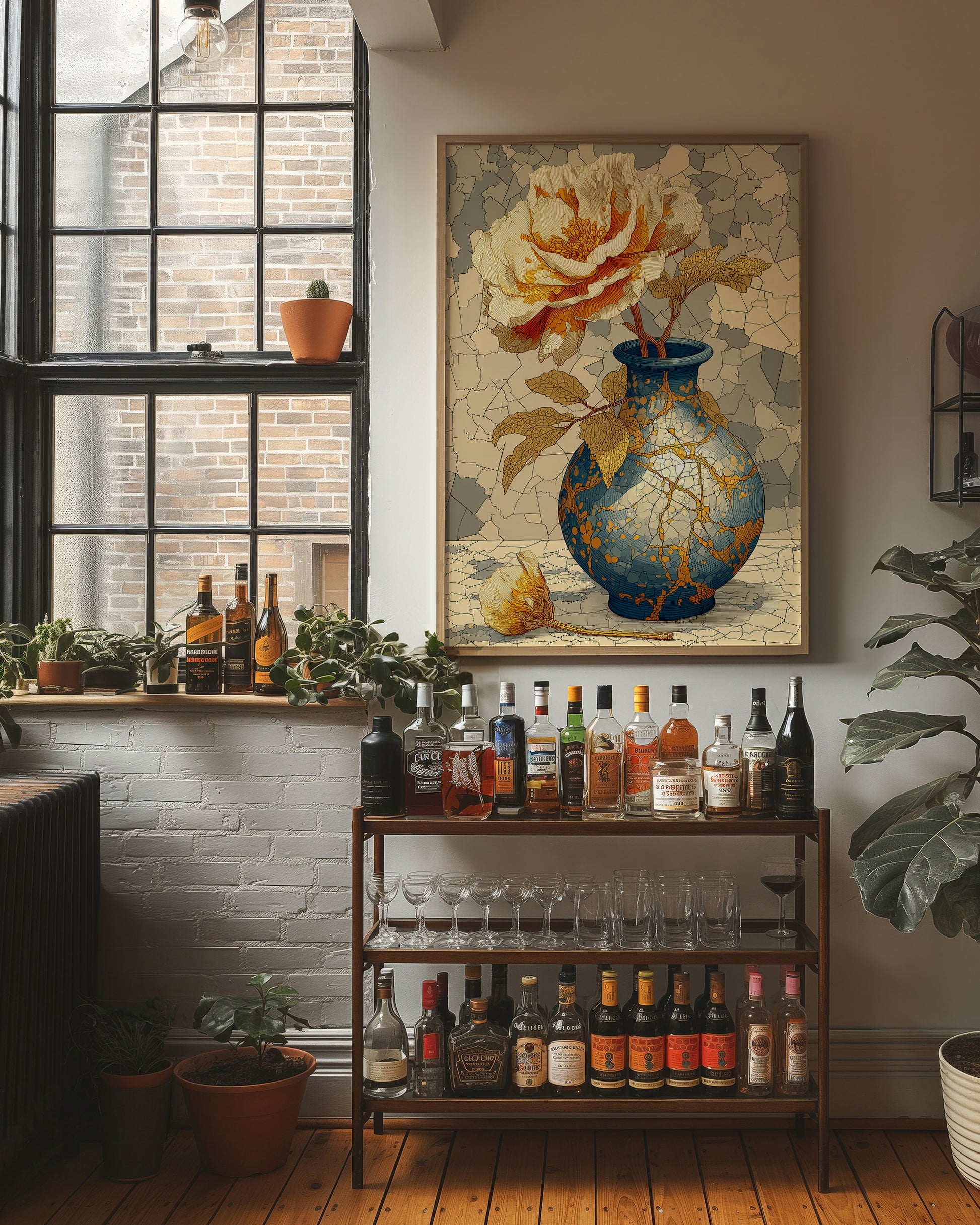 Kintsugi and Peony Bloom