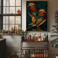 Mandarin Ducks in the Reeds