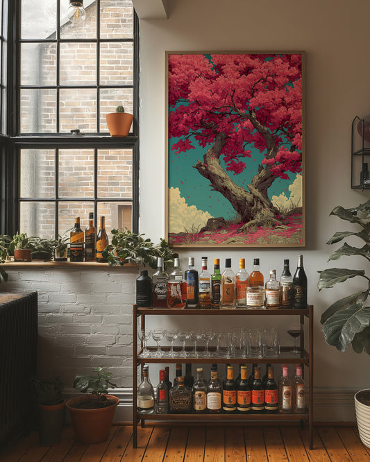 Blossoms Against a Teal Sky