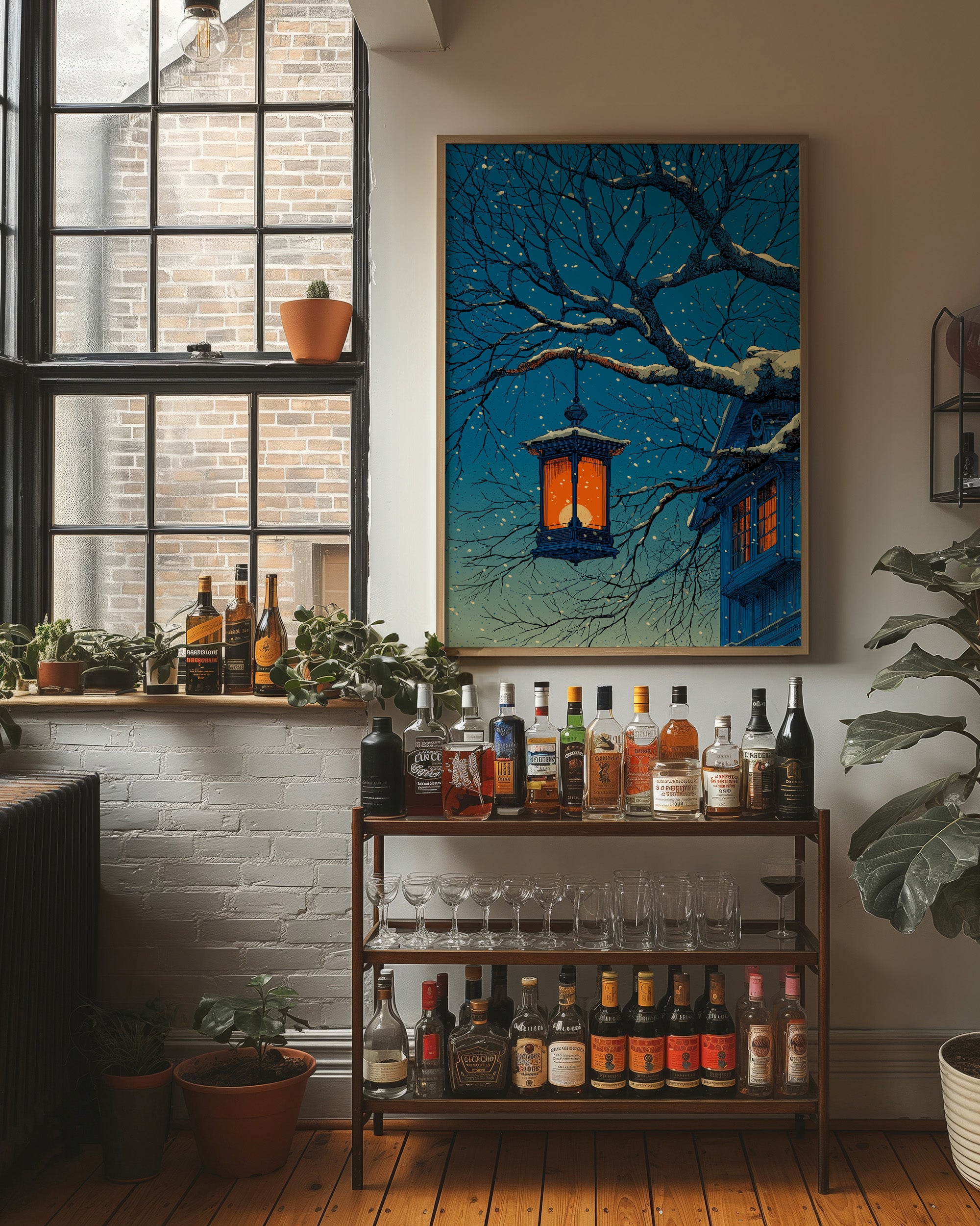 Winter Lantern in the Snow