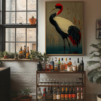 Crane in the Marsh Reeds