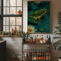 Frog Among the Lily Pads
