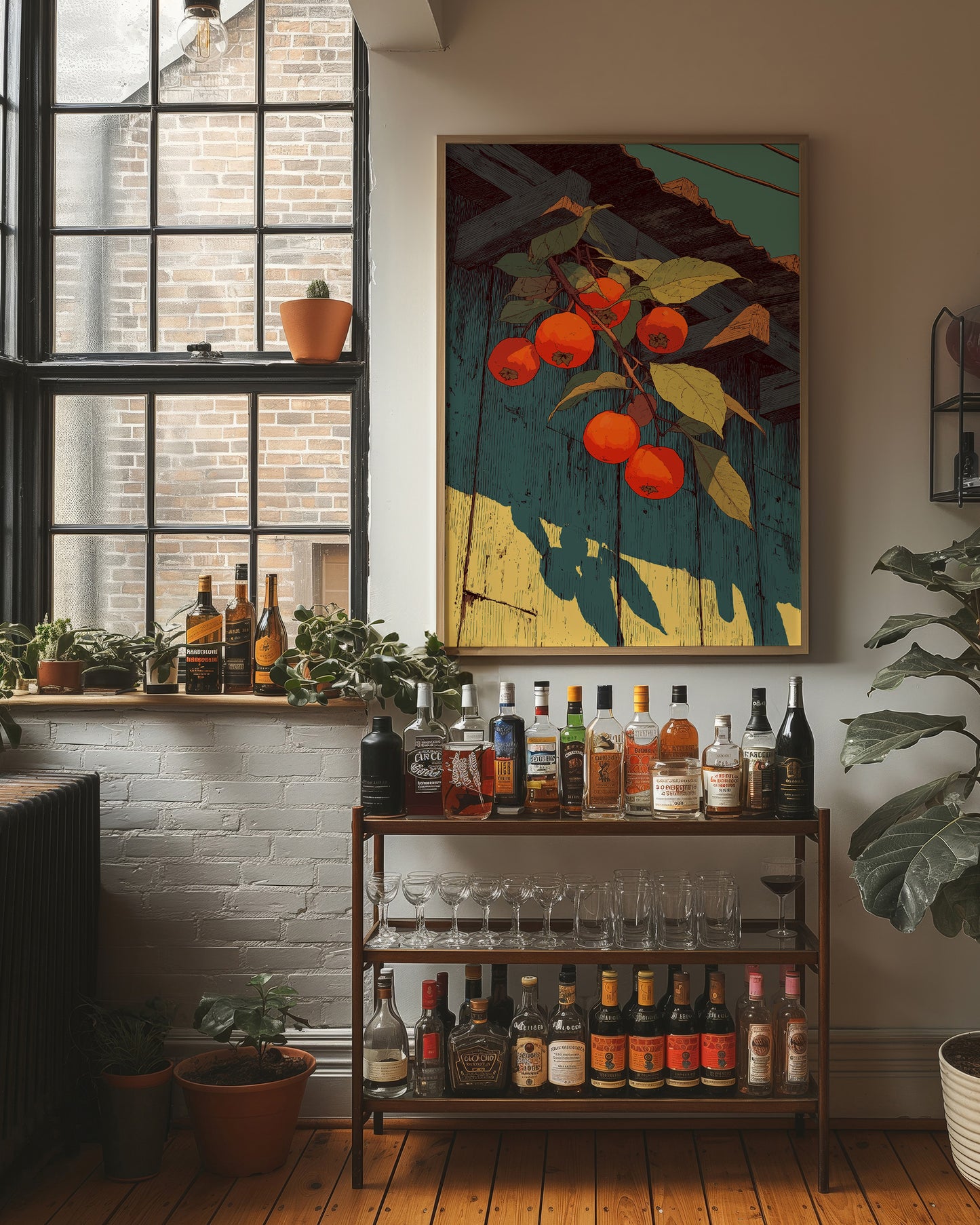 Persimmons Against the Old Roof