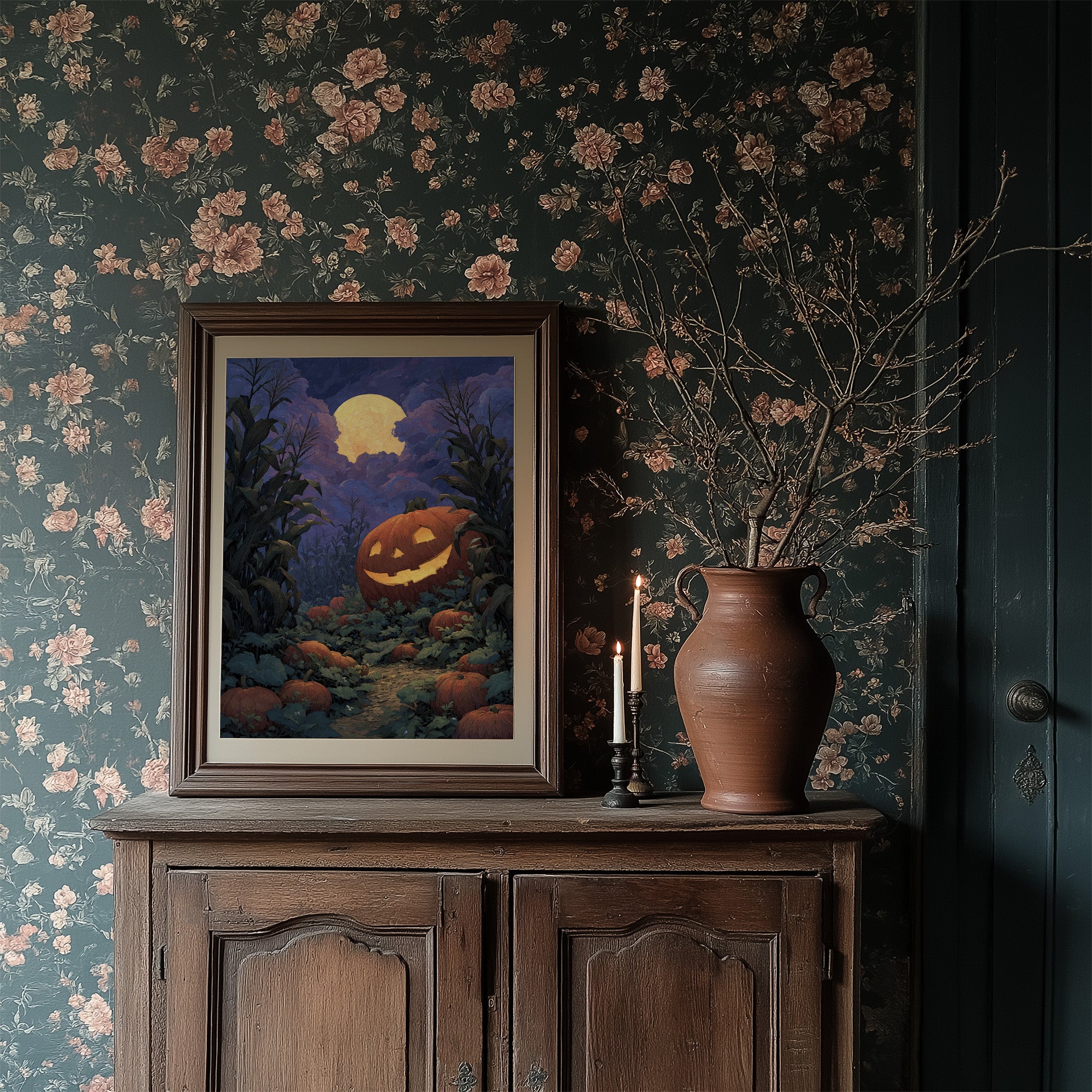 Grinning Beneath the Harvest Moon