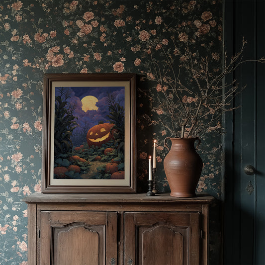 Grinning Beneath the Harvest Moon