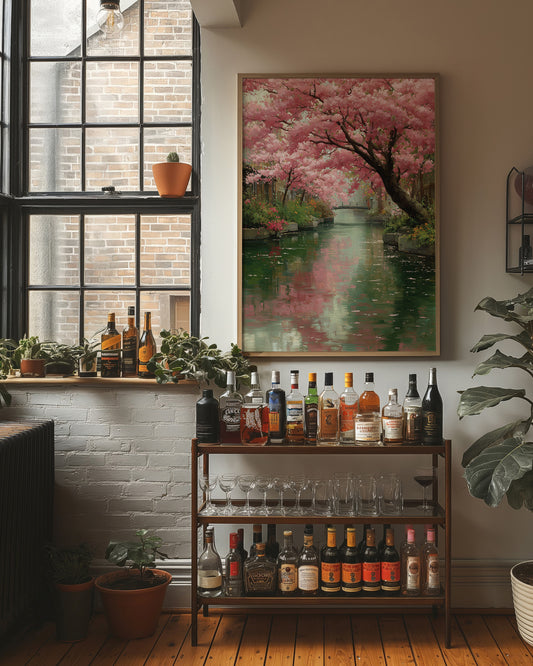 Blossoms Over the Green Canal