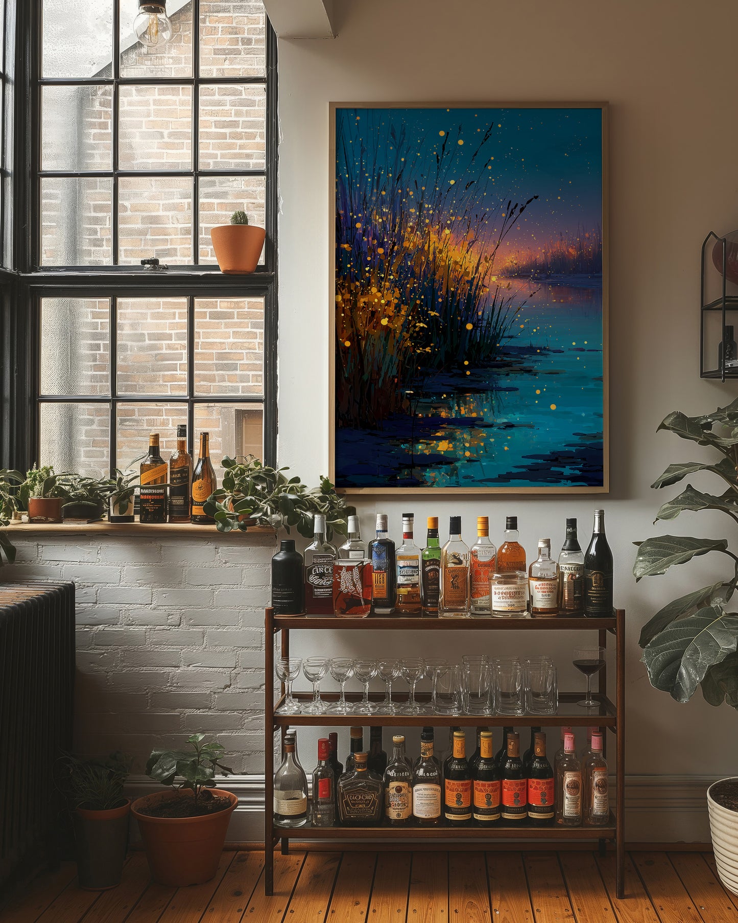 Fireflies Over the Marsh
