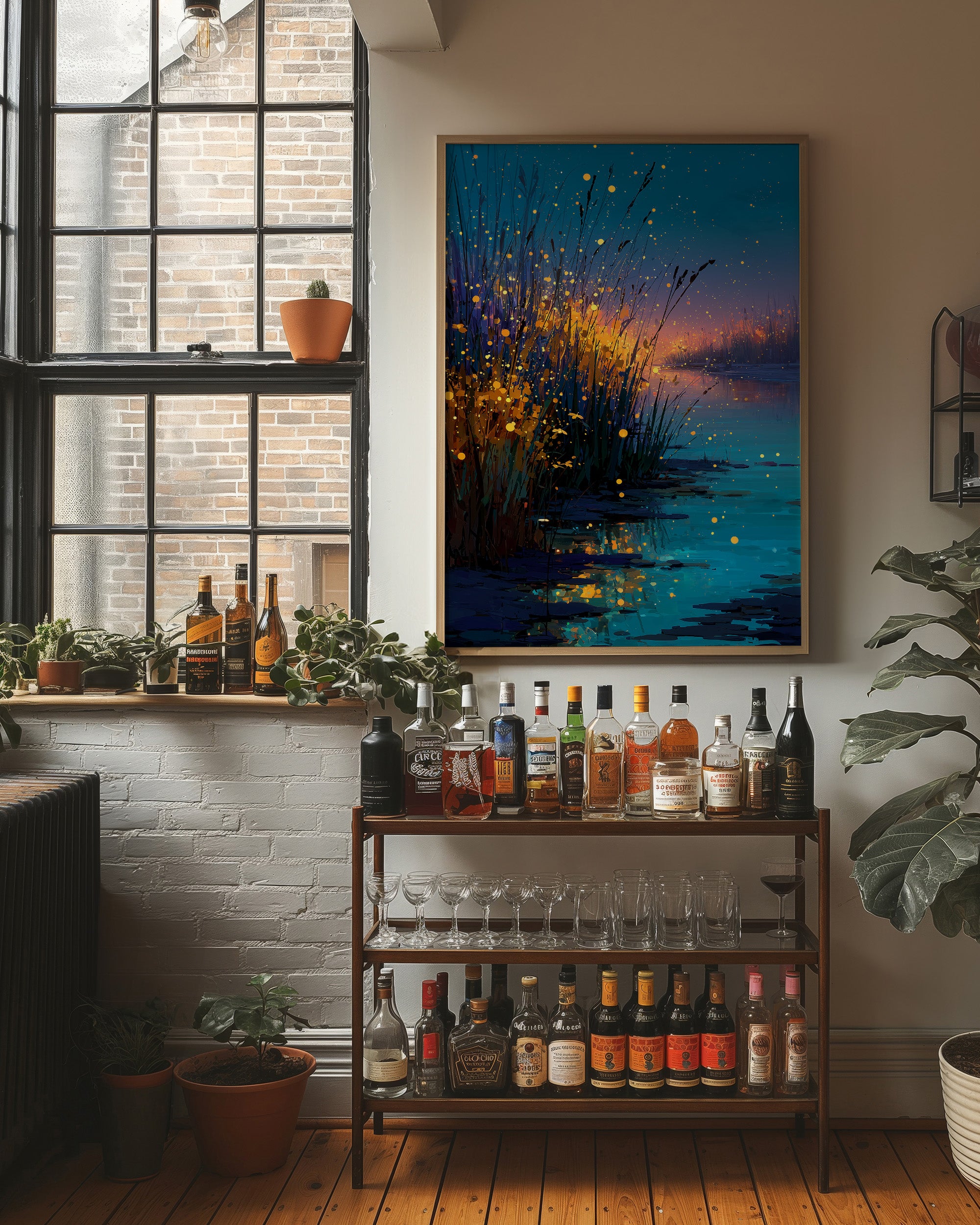 Fireflies Over the Marsh