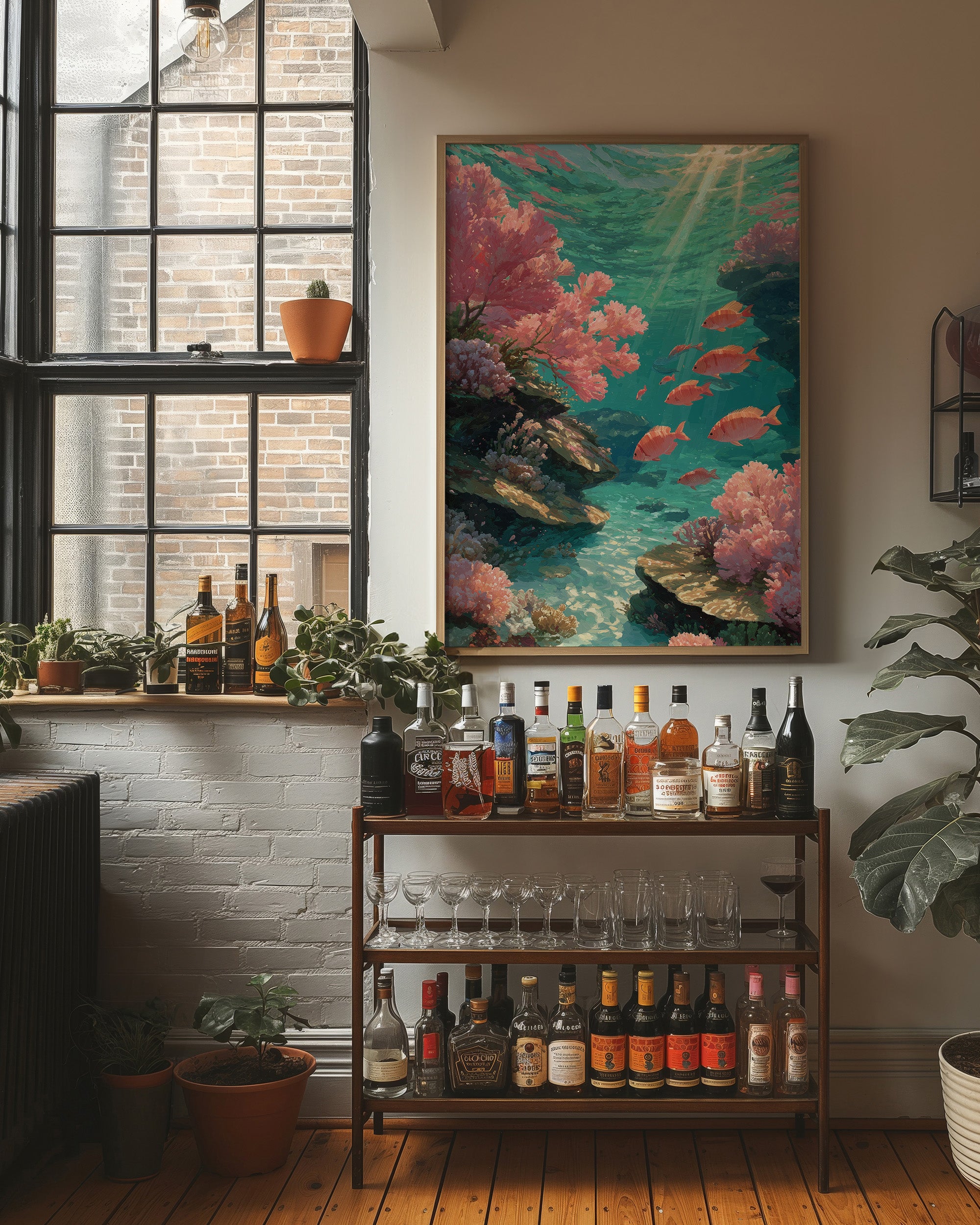 Reef of Sunlit Coral