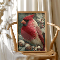 Cardinal Among the Holly