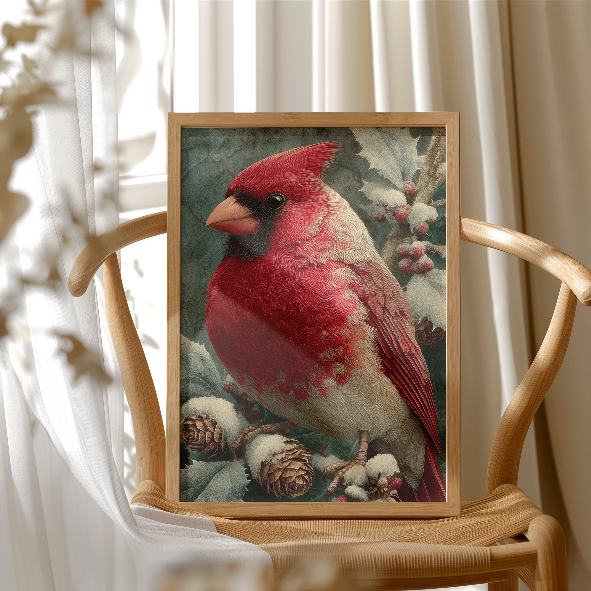 Cardinal Among the Holly