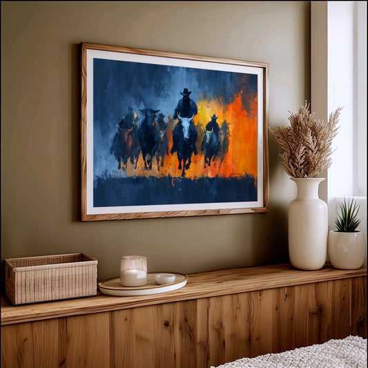 Cattle Drive Through Fire