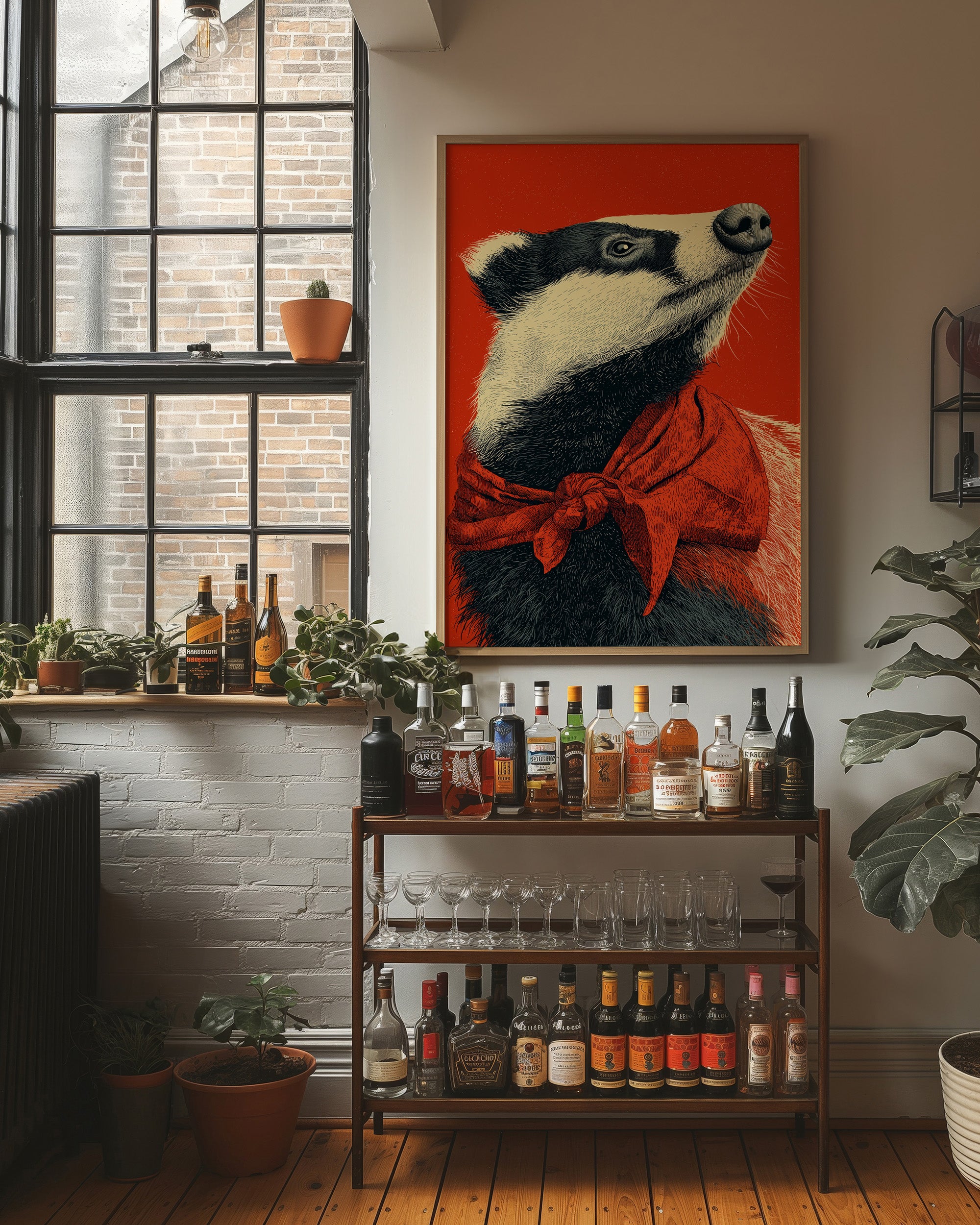 Badger in Crimson Wild