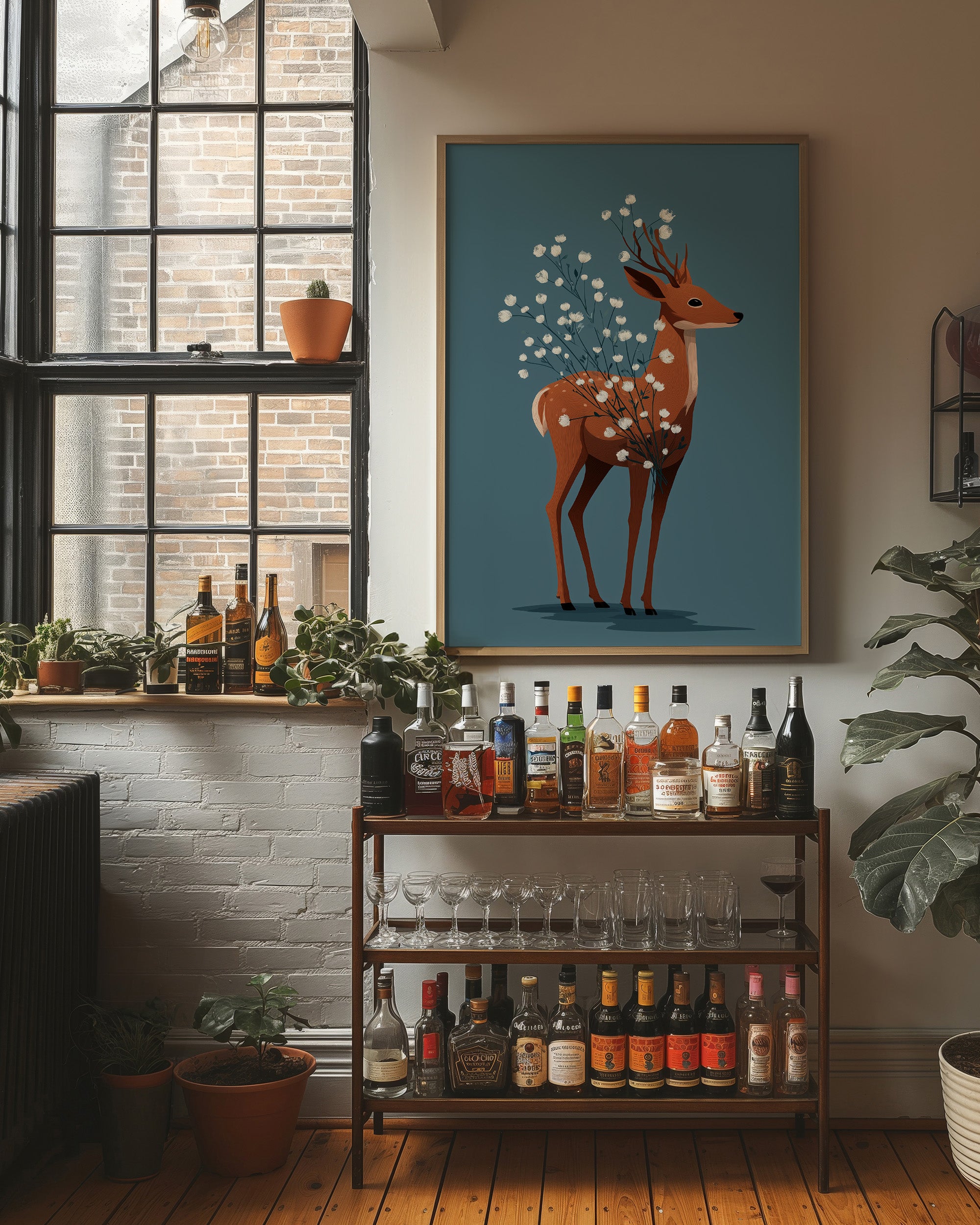 Deer Blooming Wild