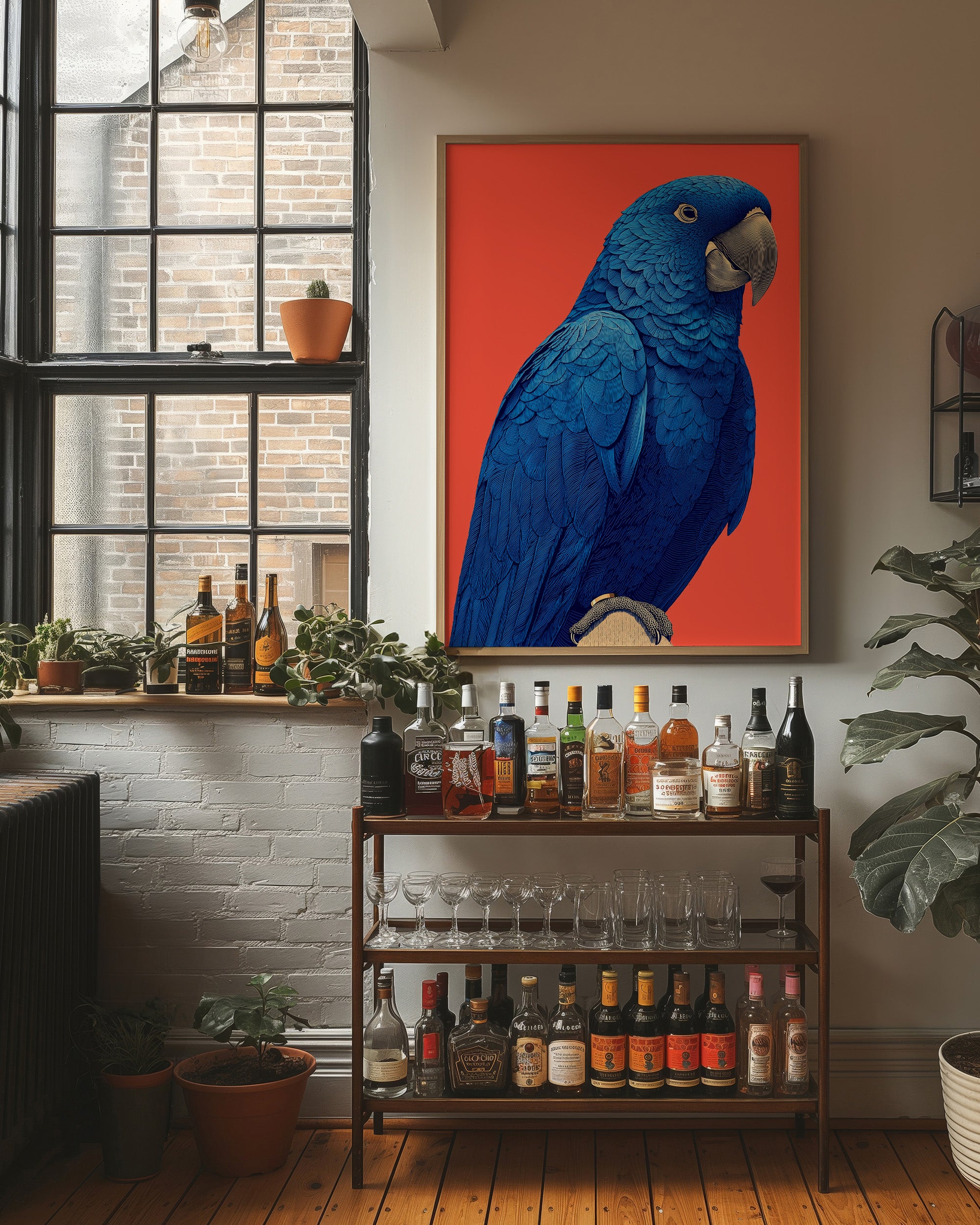 Cobalt Macaw Portrait