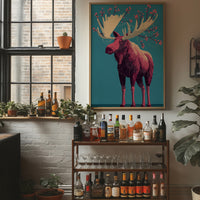 Moose Adorned in Berries