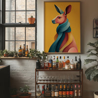 Kangaroo in Color Waves
