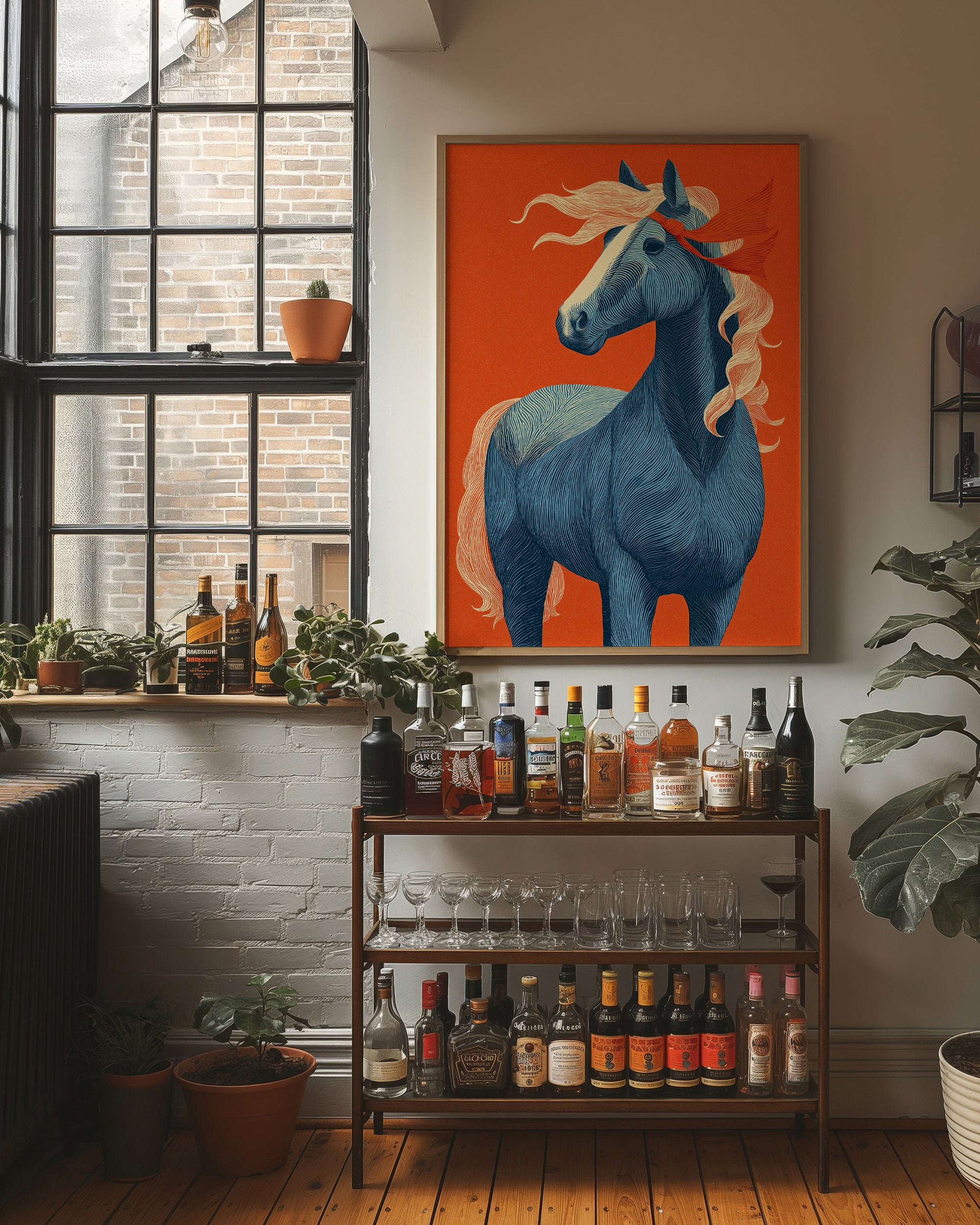 Blue Horse, Fire-Toned Mane