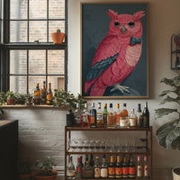 Pink Owl, Dapper in Blue