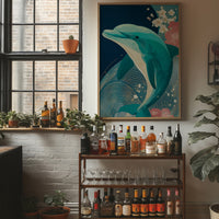 Dolphin Among Cherry Blooms