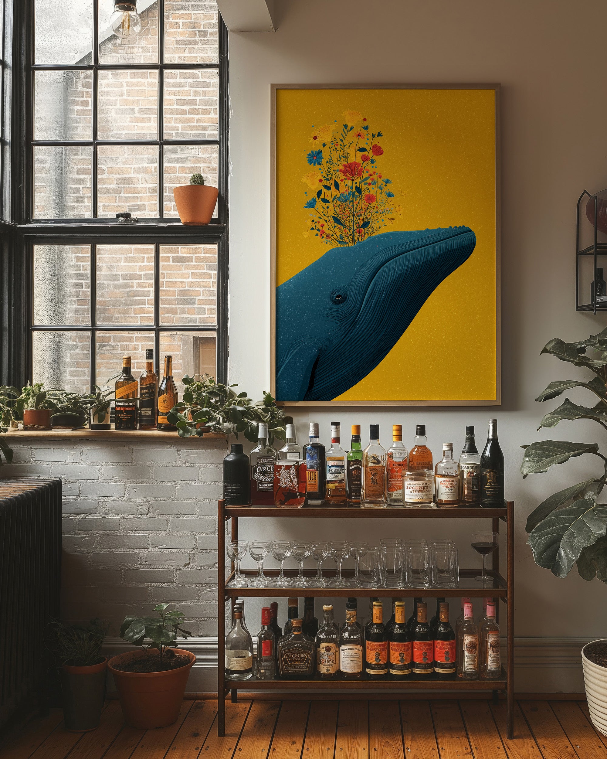 Whale Blooming Wildflowers
