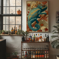 Chameleon, Vintage Botanical Study