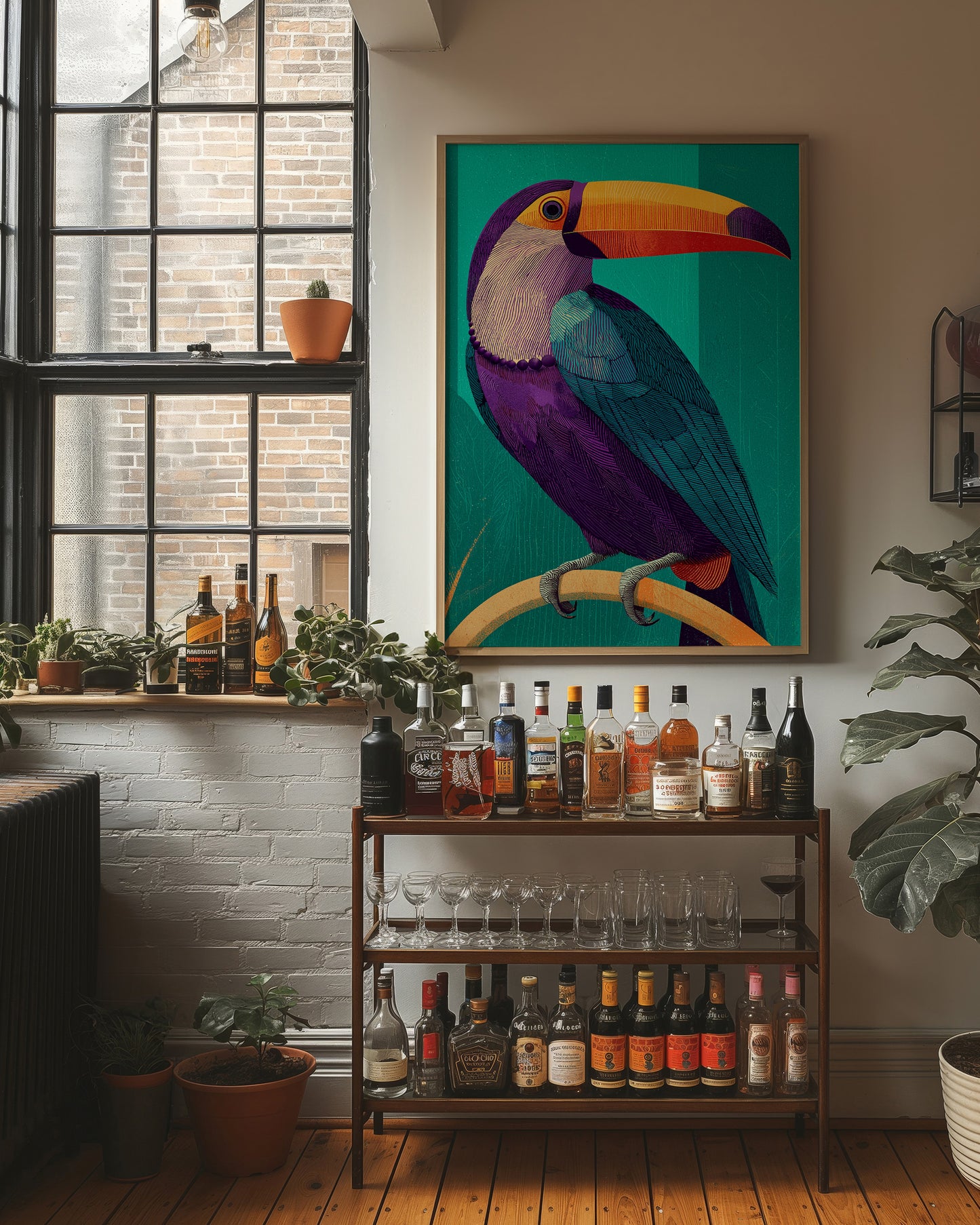 Toucan, Teal and Plum