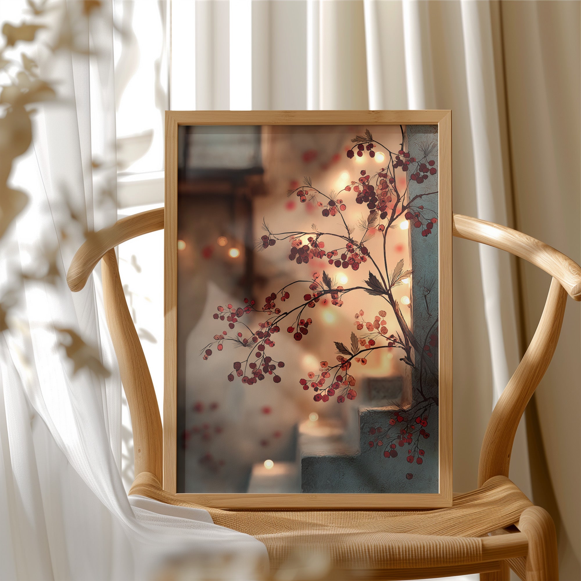Winter Berries, Firelight Glow