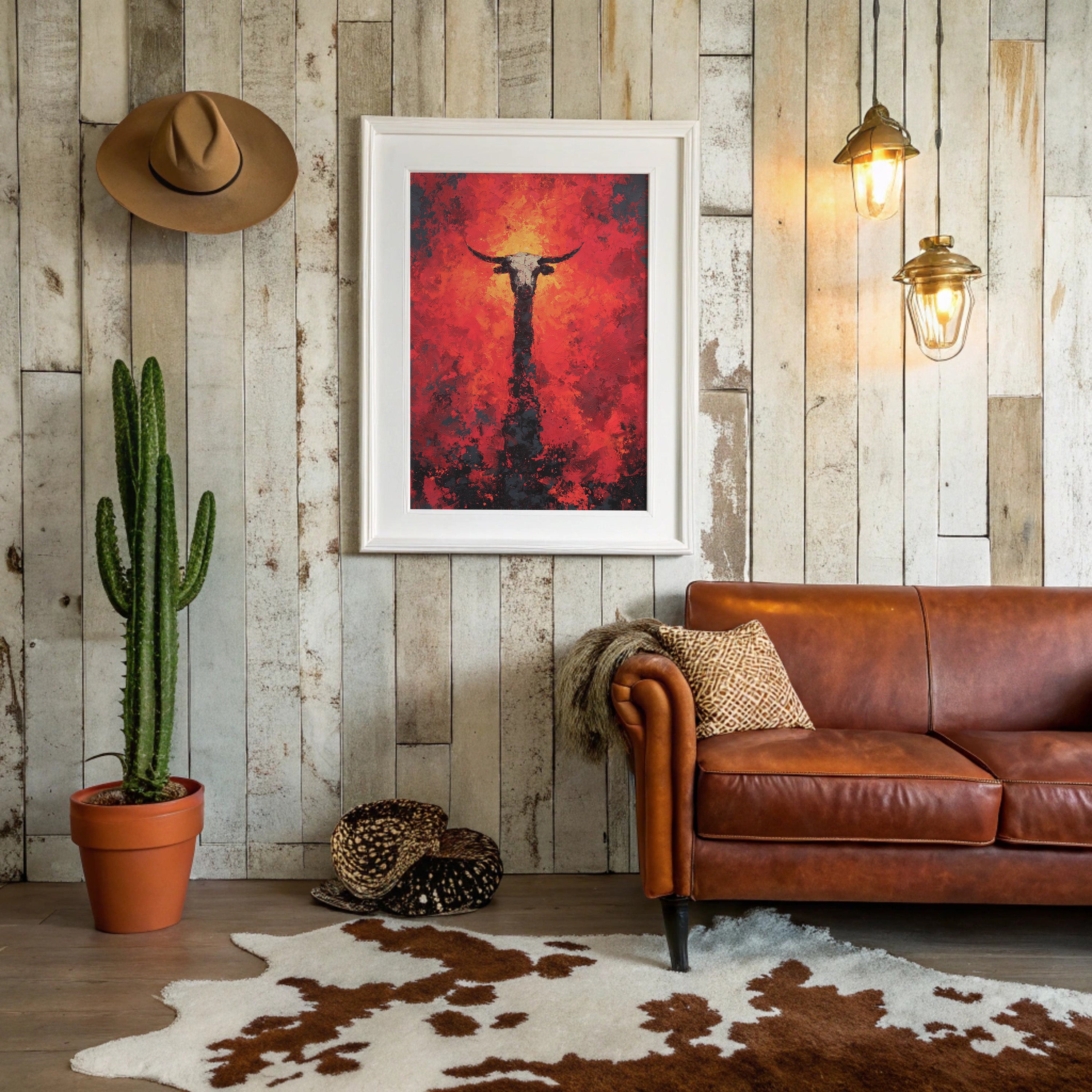 Longhorn Skull, Blaze of Red