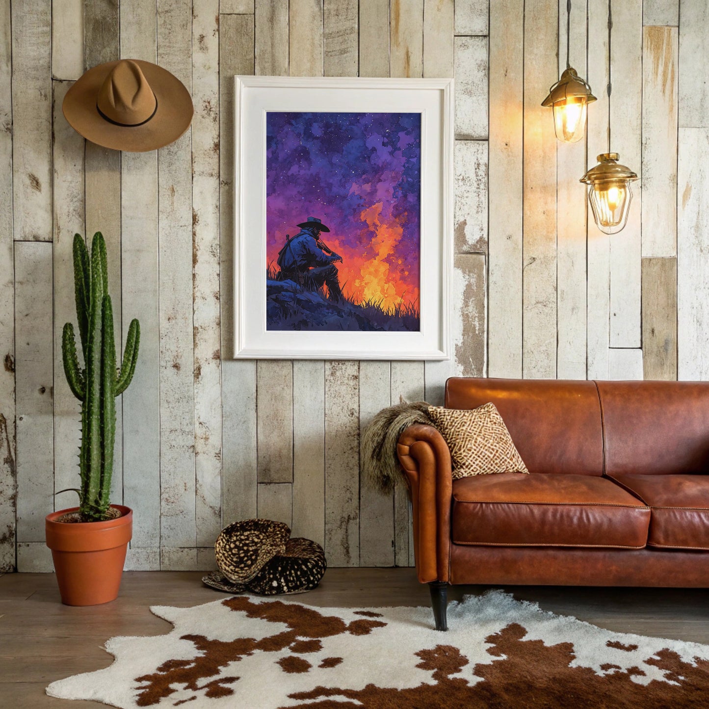 Cowboy's Fireside Serenade