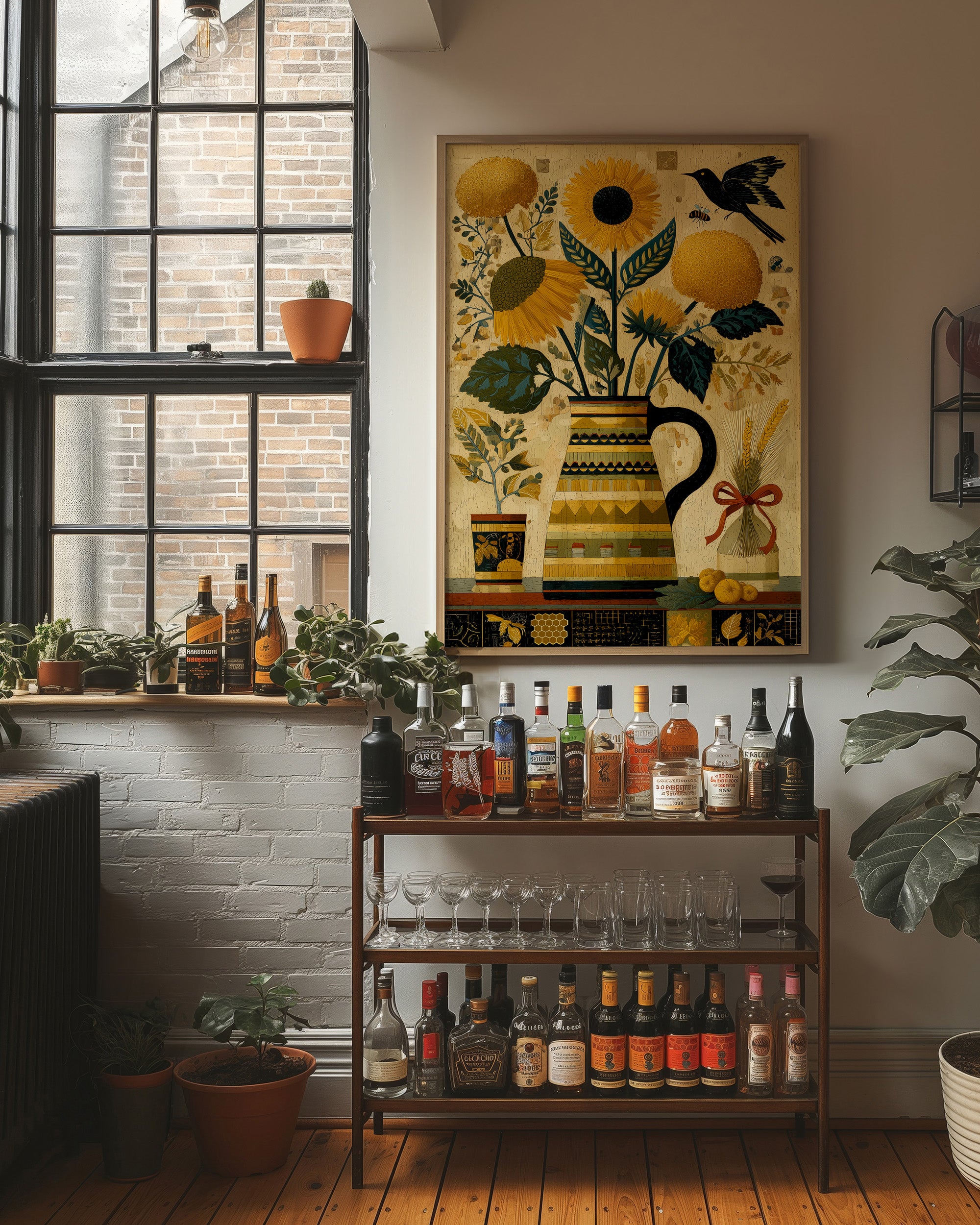 Sunflowers and Wheat