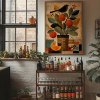 Orange Tree and Blackbird