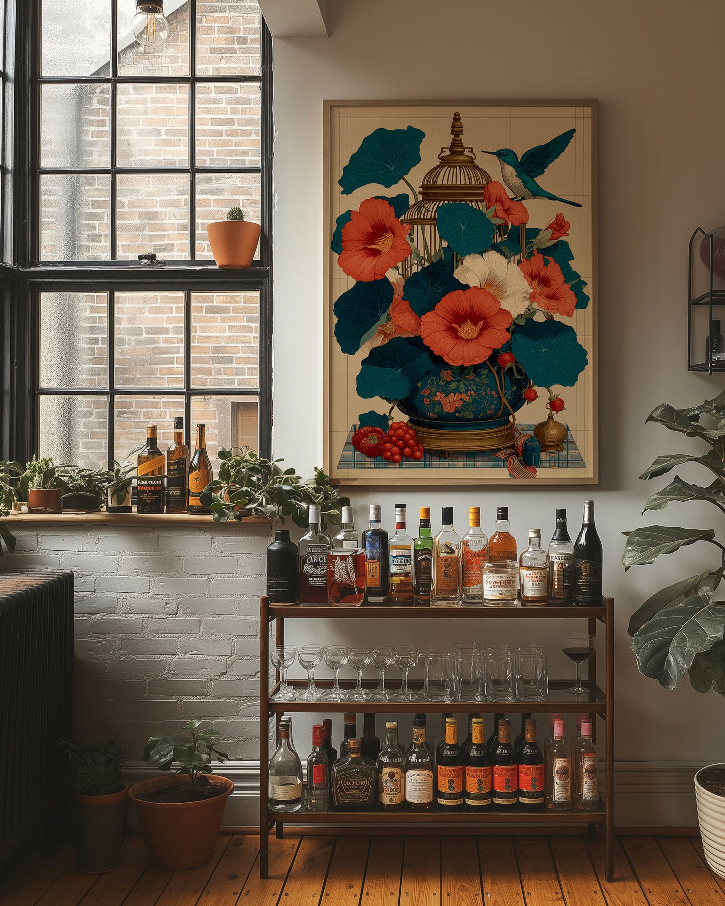 Nasturtiums and the Birdcage