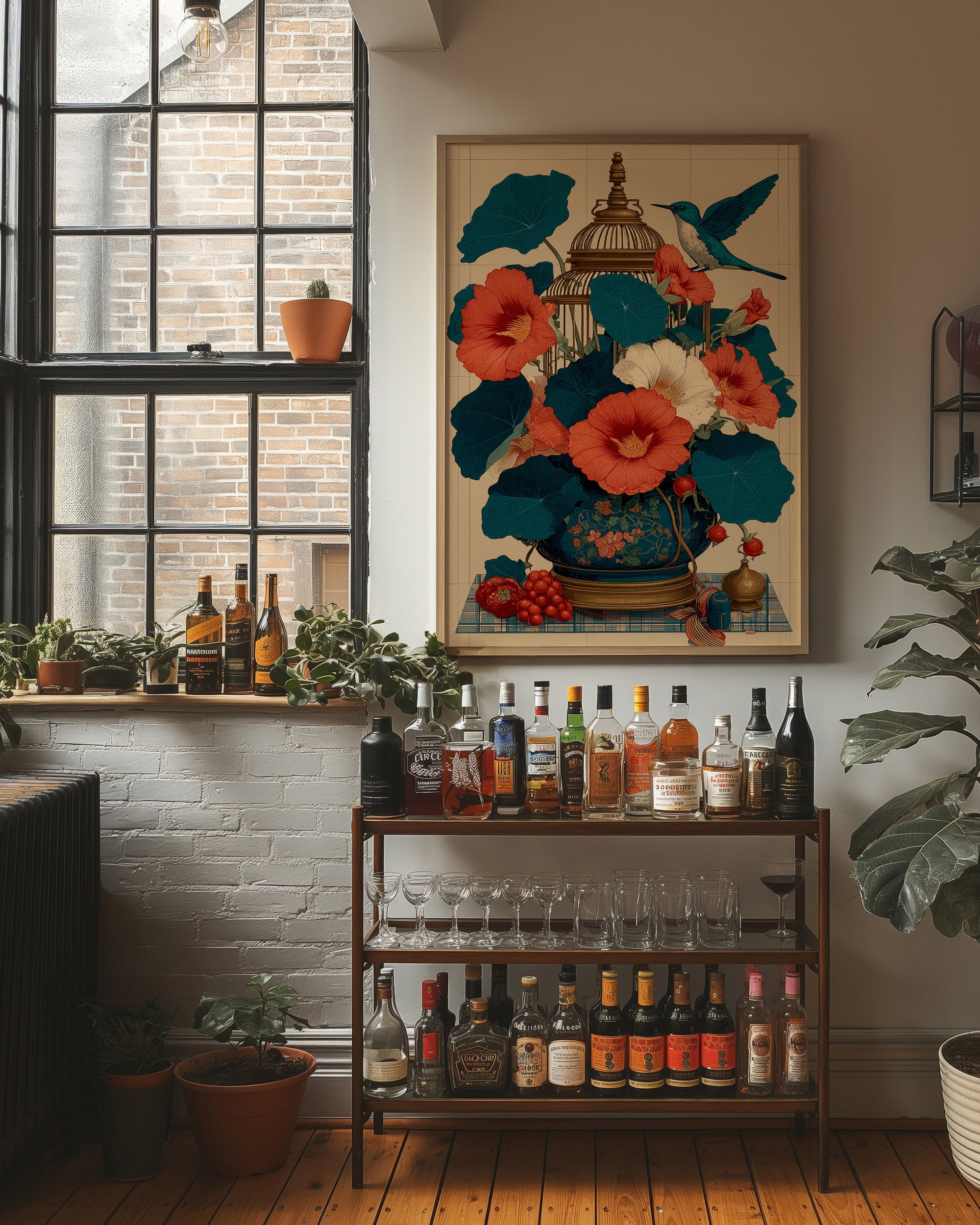 Nasturtiums and the Birdcage