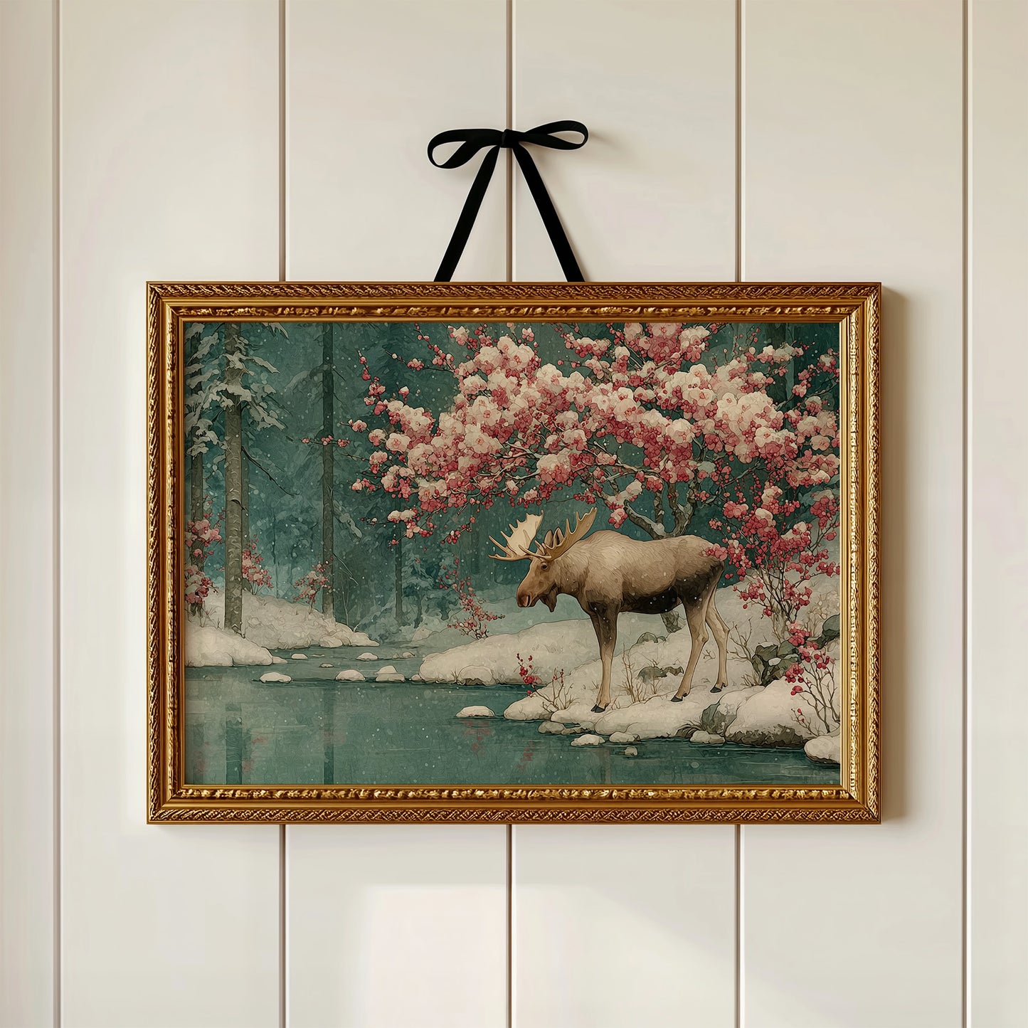 Moose Beneath the Blossoms