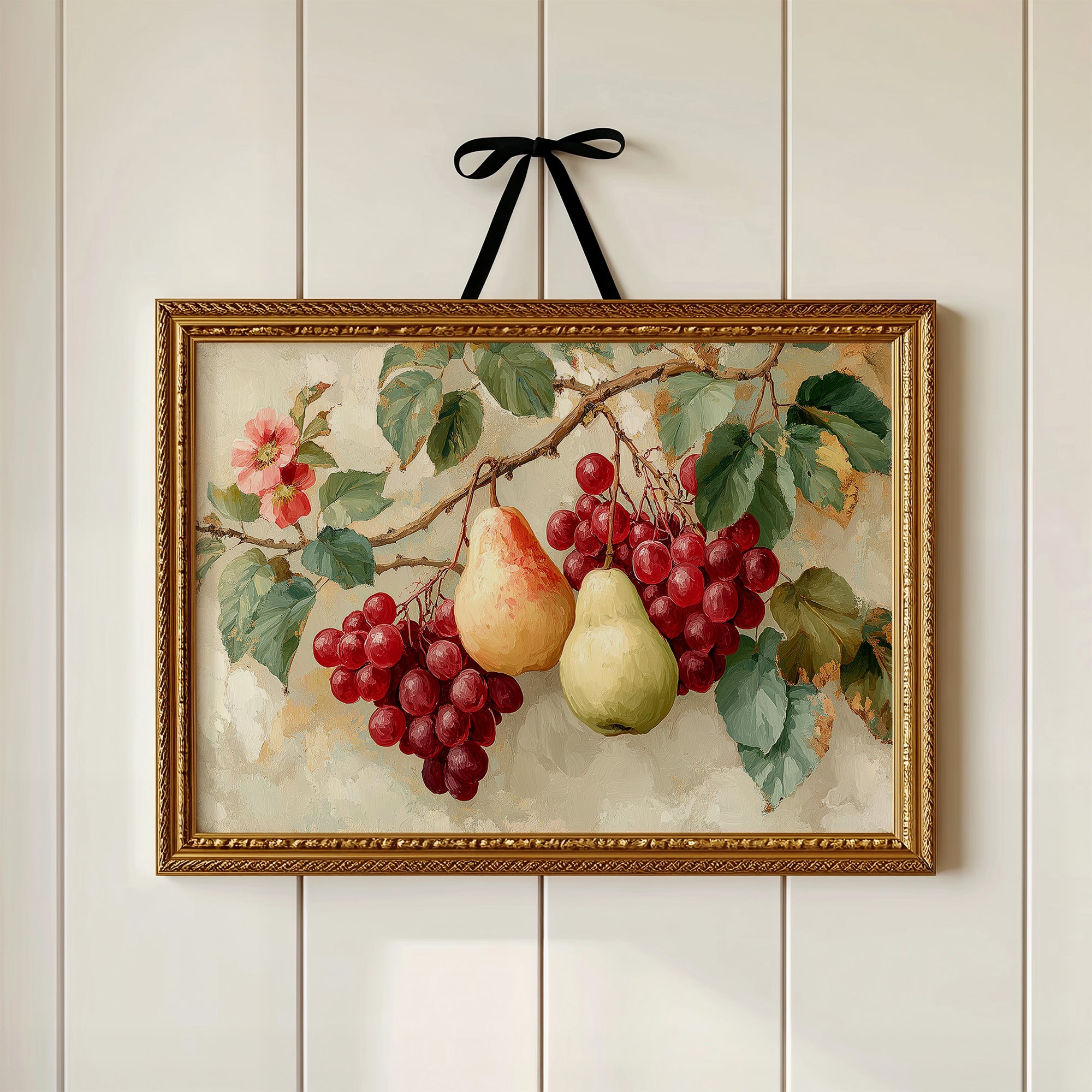 Pears and Grapes on Old Vine