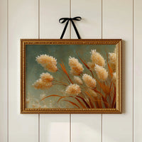 Pampas Plumes Against Sage Sky
