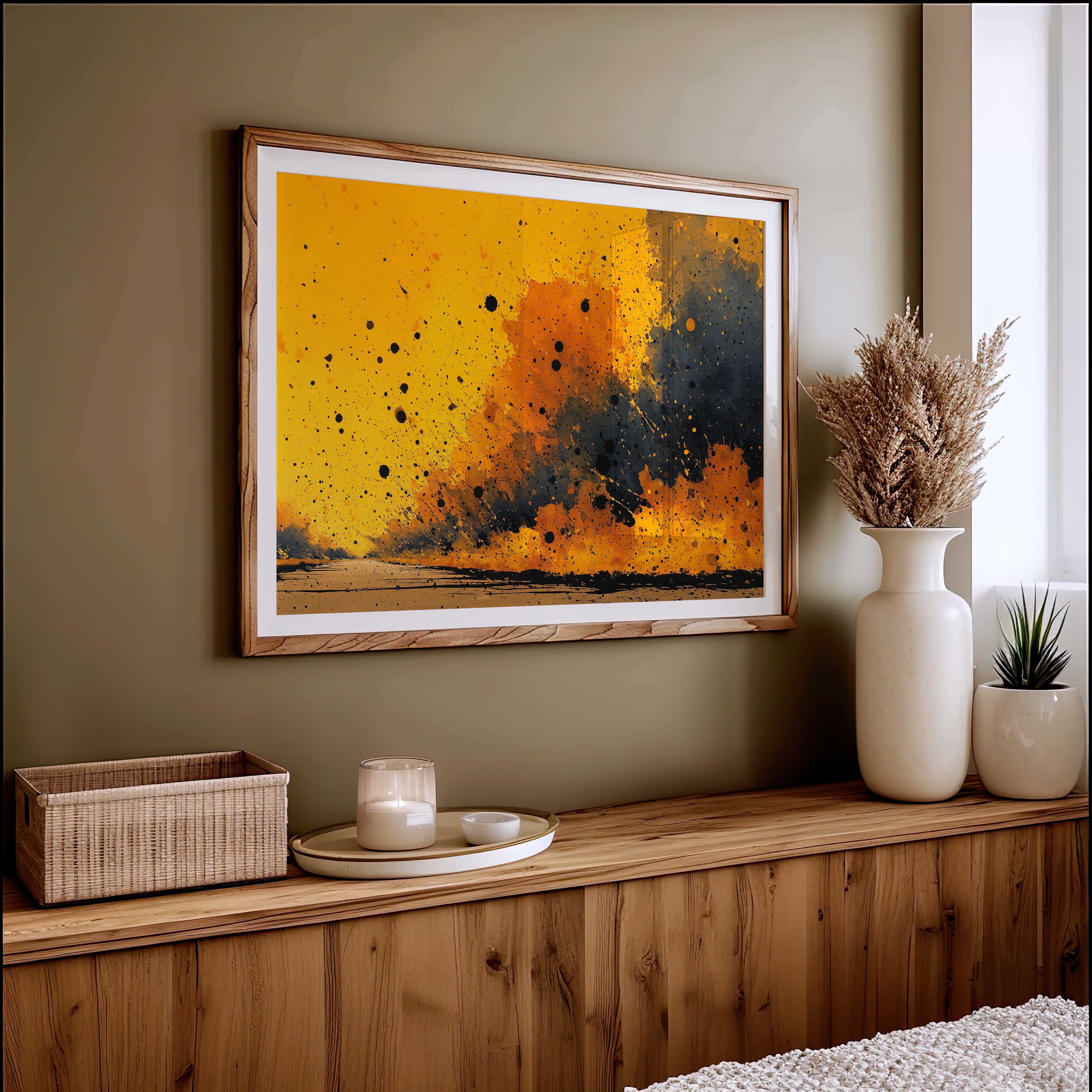 Golden Storm Abstract