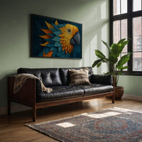 Macaw in Golden Feather Mosaic