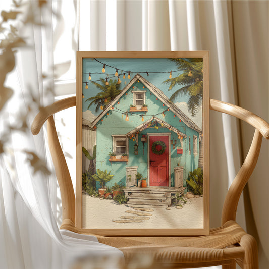 Holly Jolly Bungalow: Lights Strung Palm to Palm