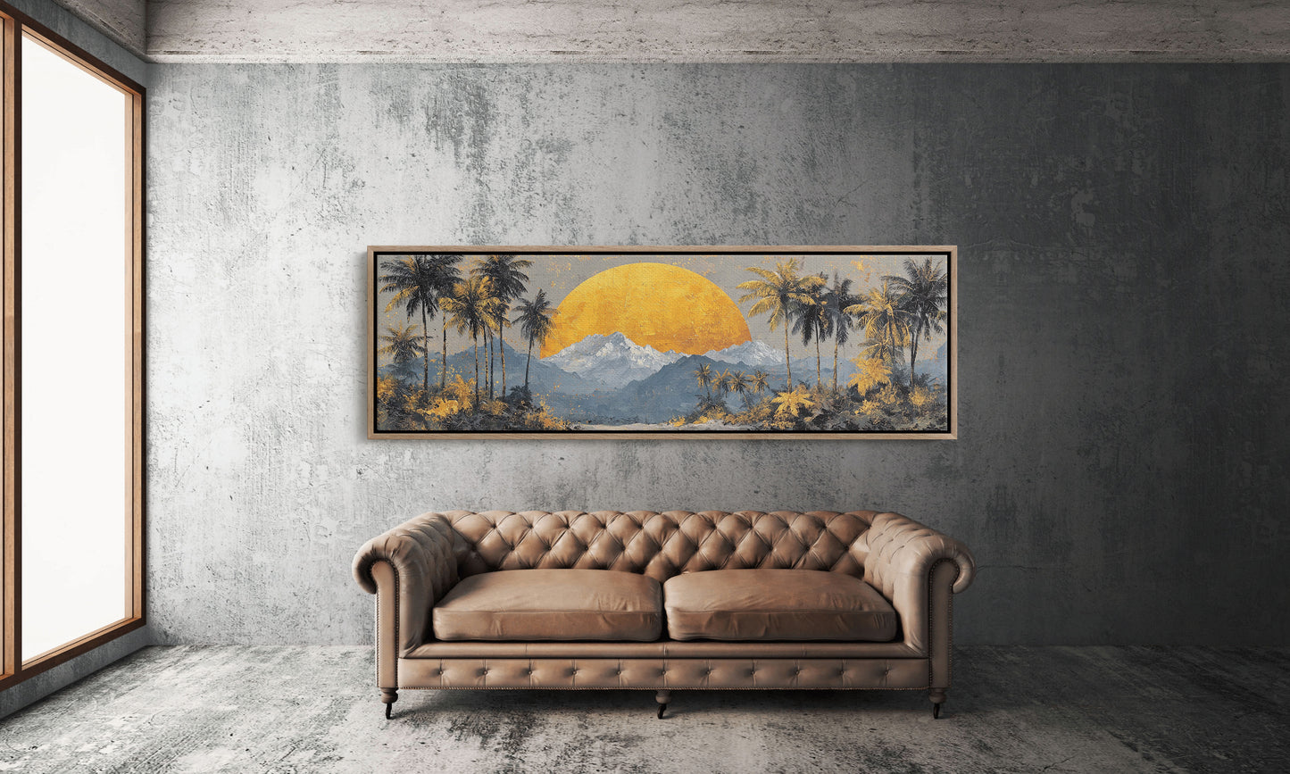 Golden Sun Beyond The Palms