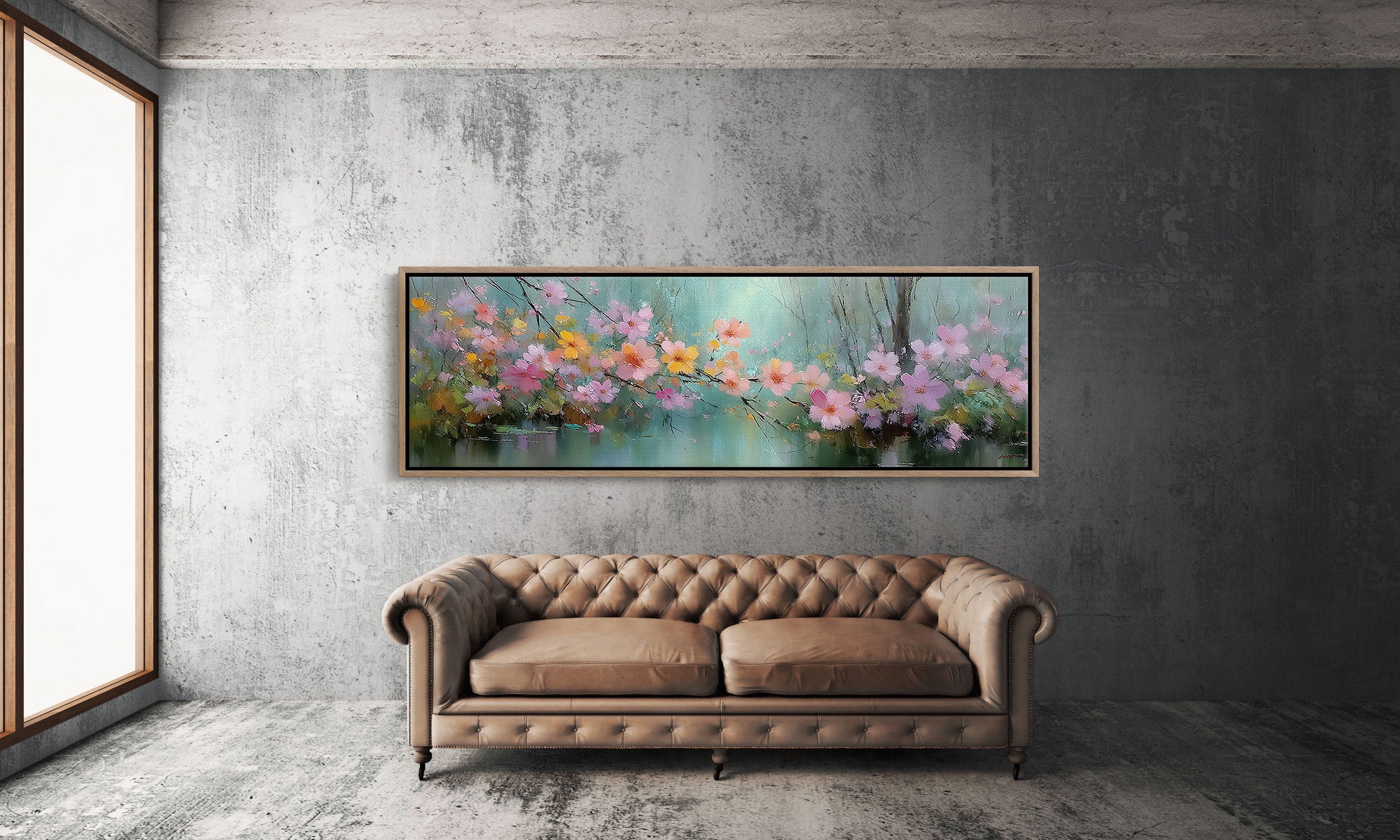Blossoms Drifting Over Quiet Water