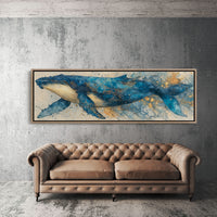 Midnight Whale In Golden Tides