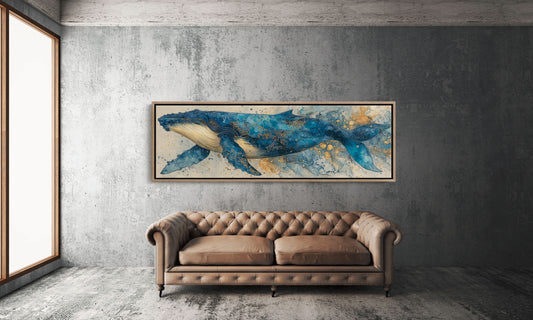 Midnight Whale In Golden Tides