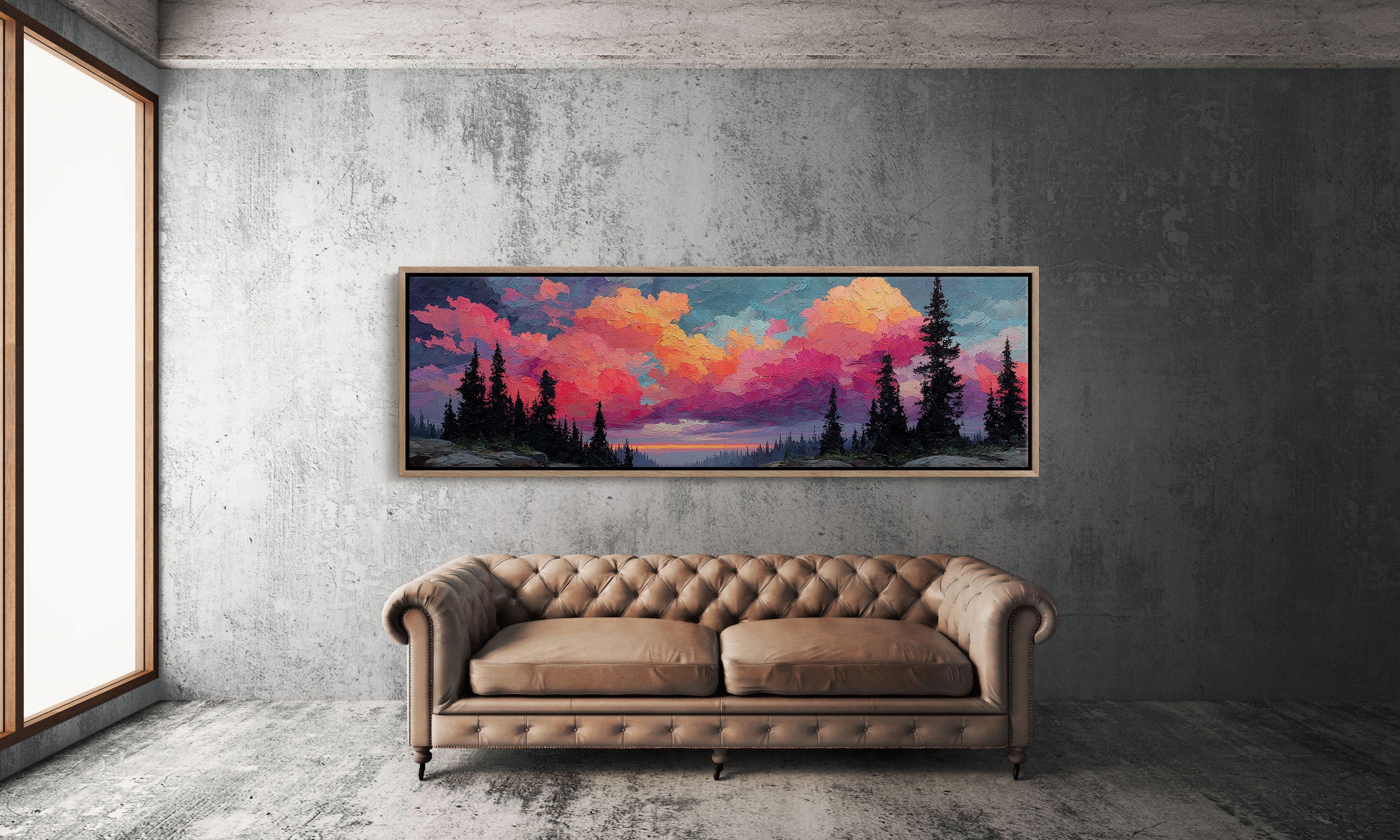 Crimson Skies Over Silent Pines